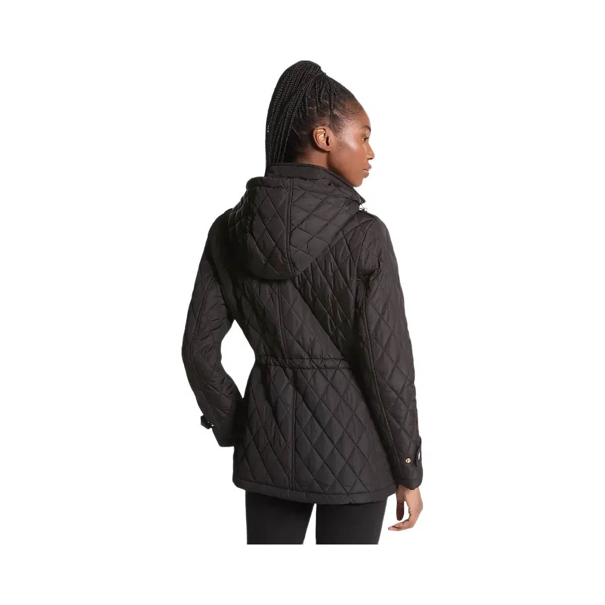 Michael Kors Quilted Hooded Jacket Black