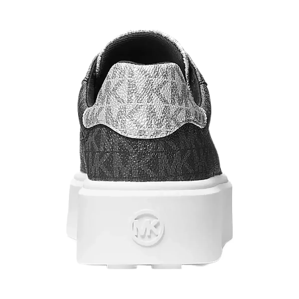 Michael Kors Romey Metallic Two-Tone Signature Logo Platform Sneaker Black