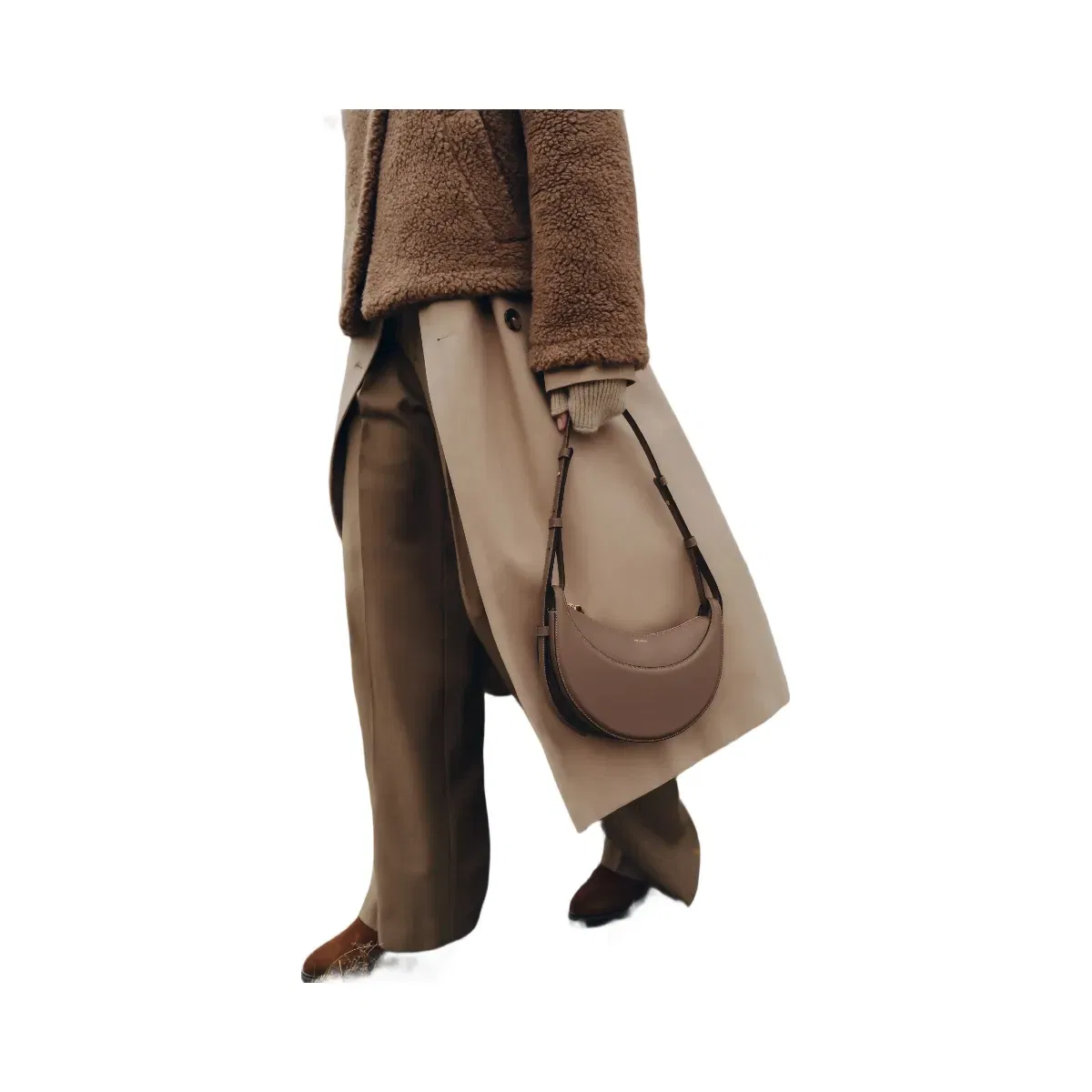 Polène Numéro Dix Smooth Leather Bag Root