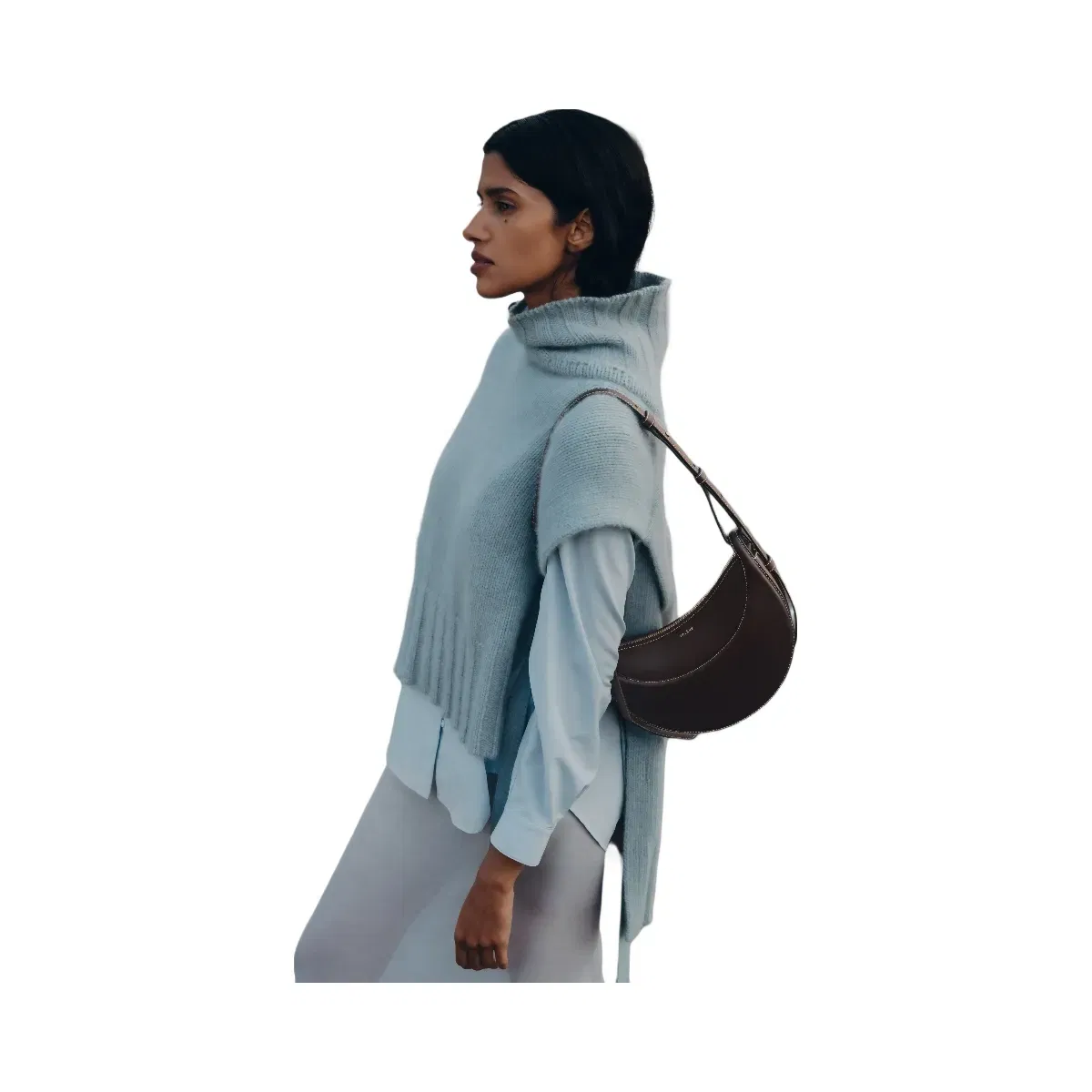 Polène Numéro Dix Smooth Leather Bag Ebony