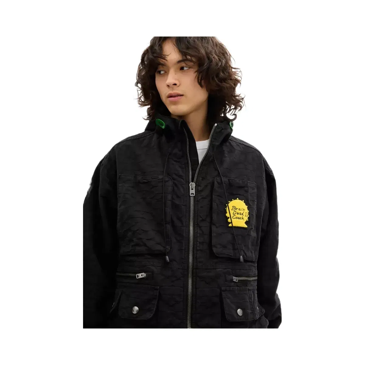 Coach x Brain Dead Chore Jacket With Hood in Black Signature