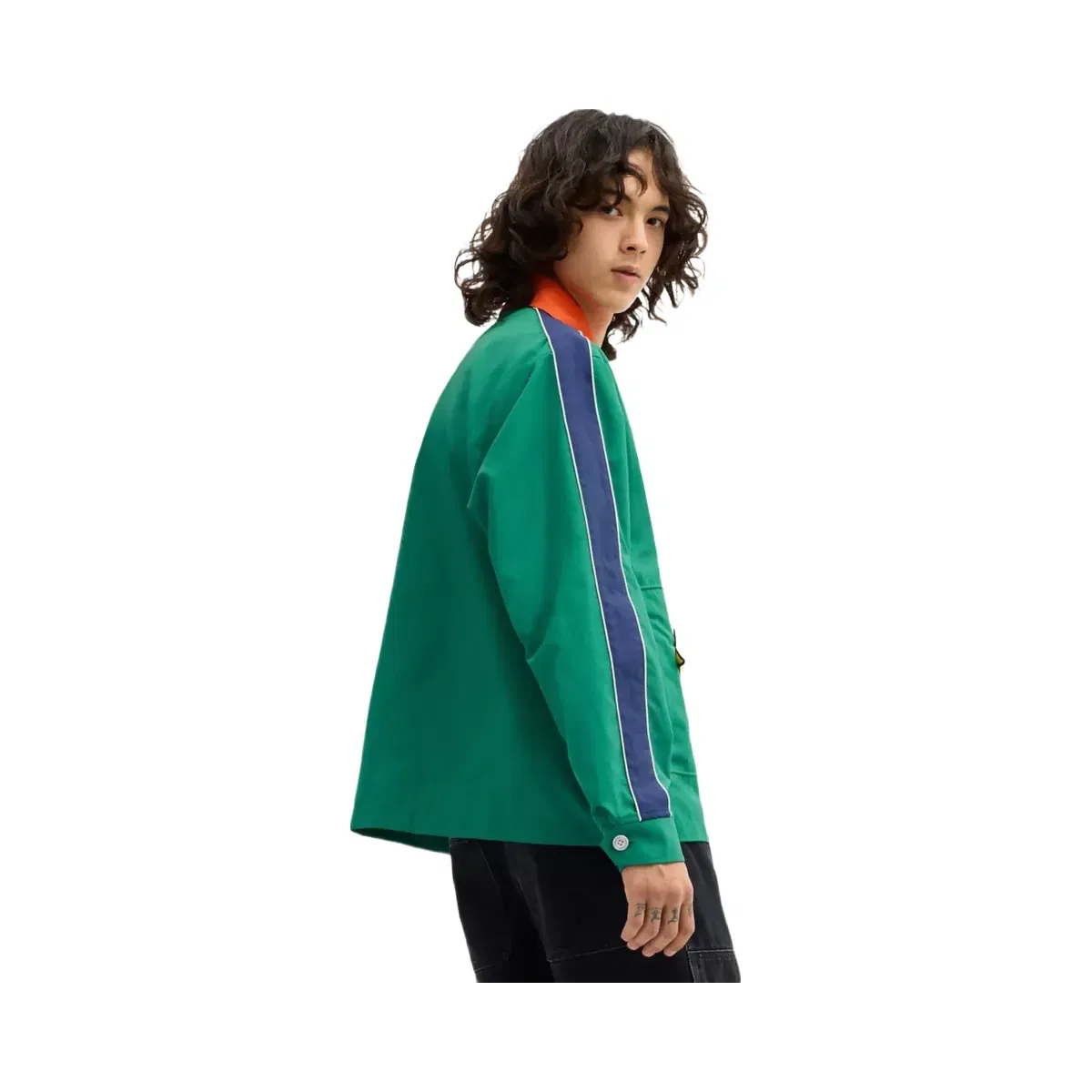 Coach x Brain Dead Nylon Racer Jacket In Recycled Polyamide in Green