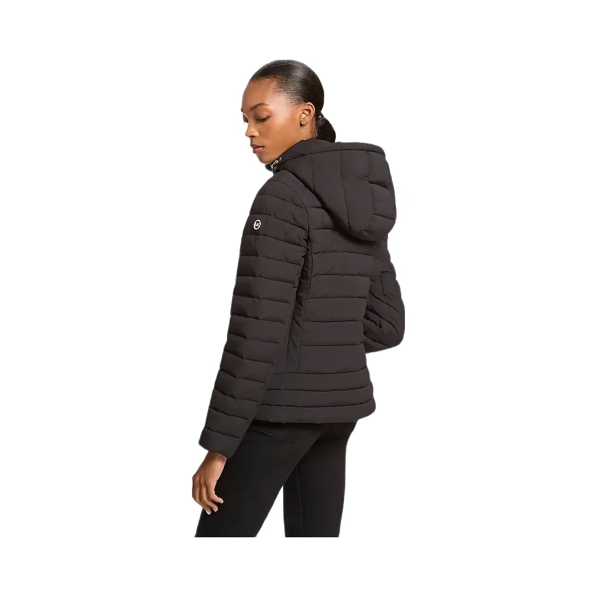 Michael Kors Chevron Quilted Jacket Black