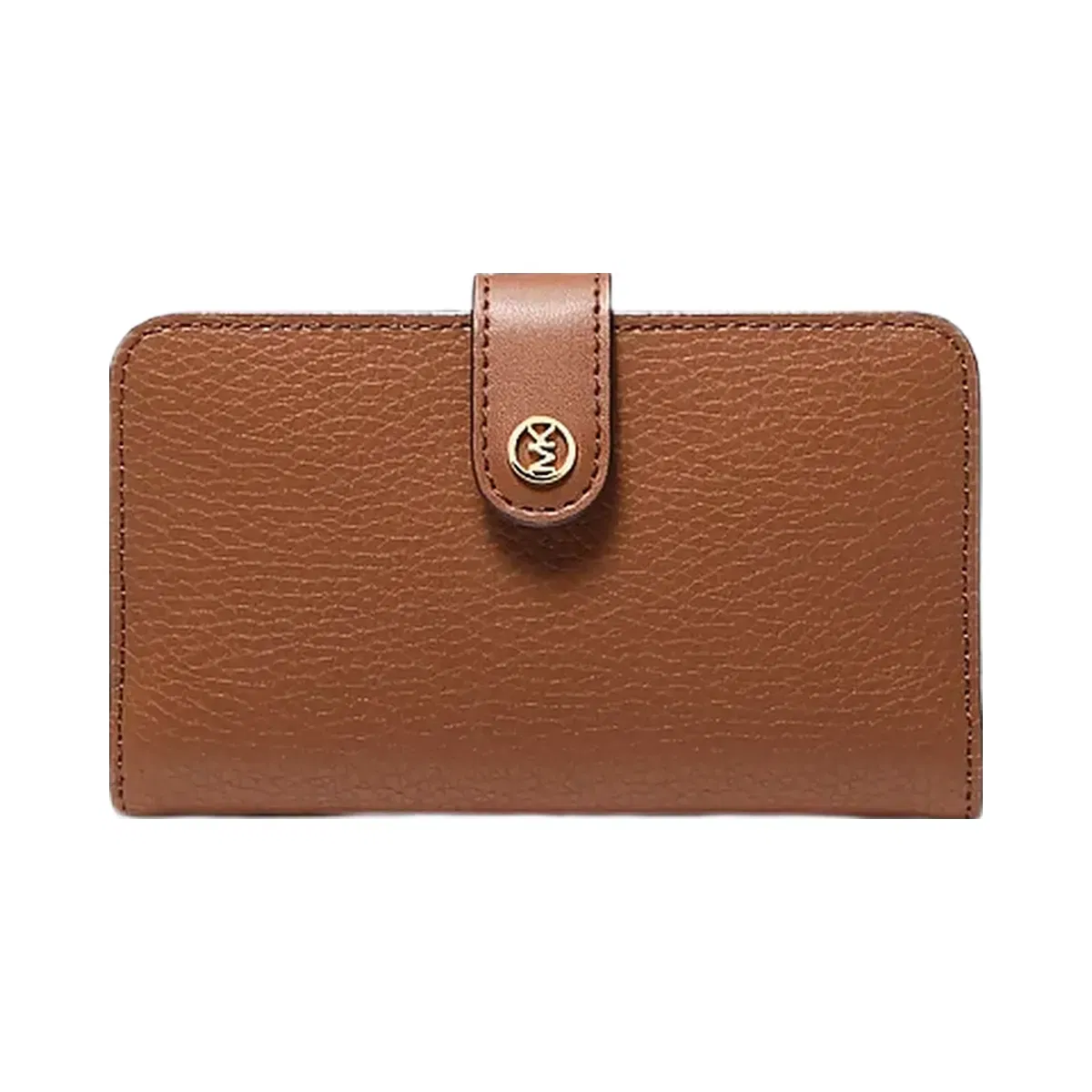 Michael Kors Jet Set Travel Medium Pebbled Leather Billfold Wallet Luggage