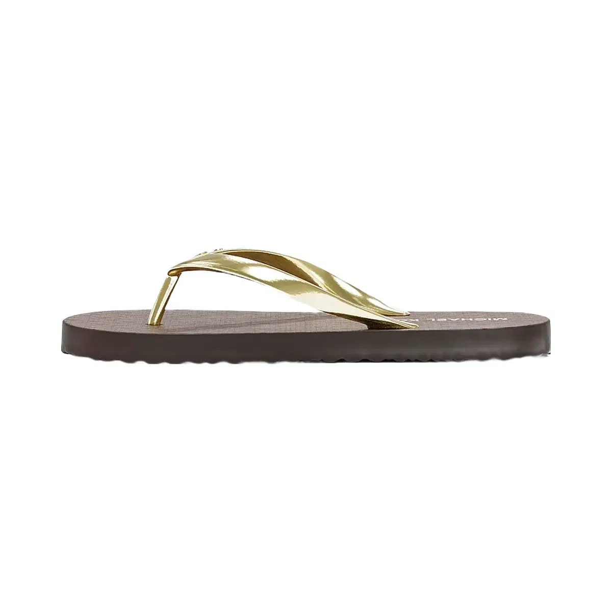 Michael Kors Signature Logo Flip Flops Brown