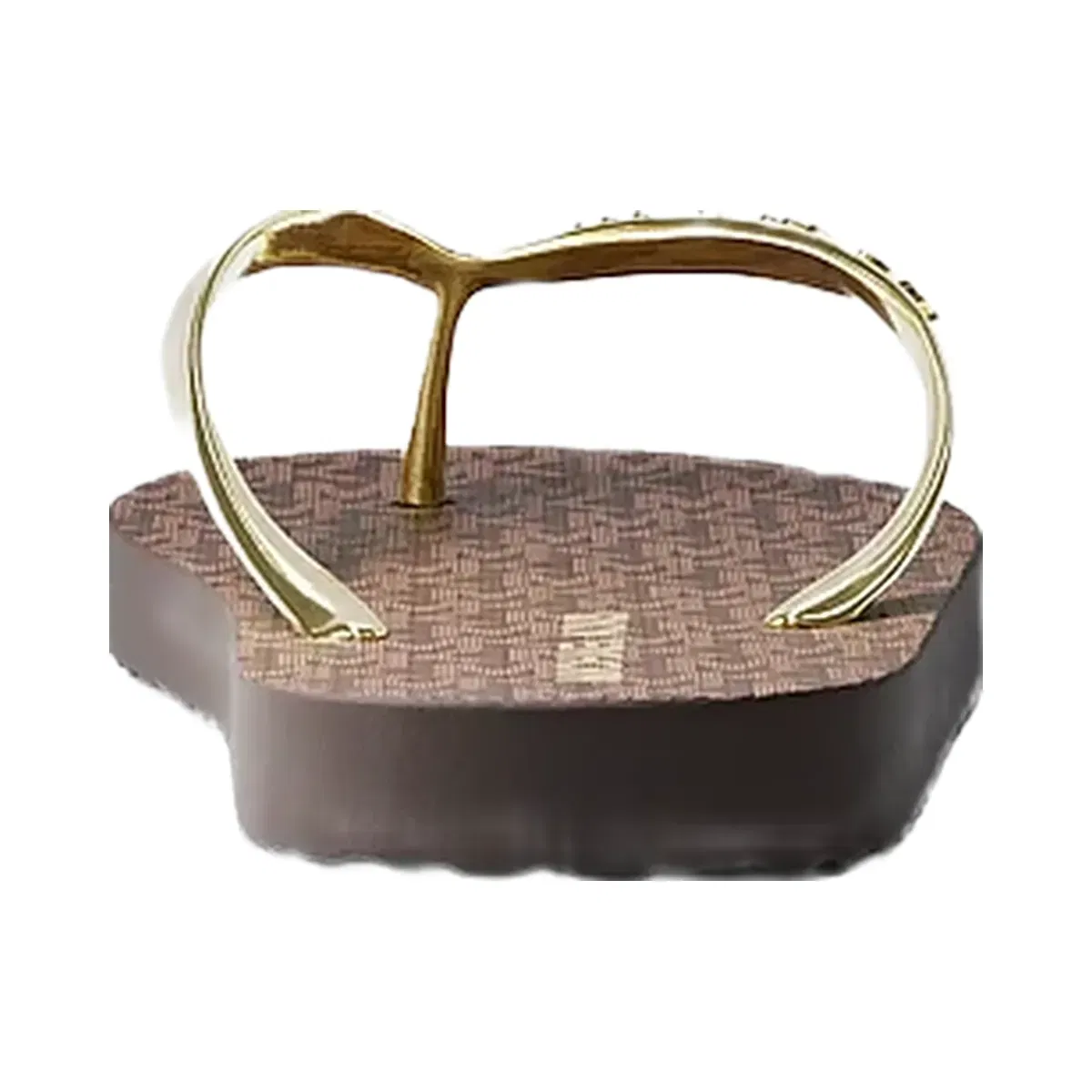 Michael Kors Signature Logo Flip Flops Brown