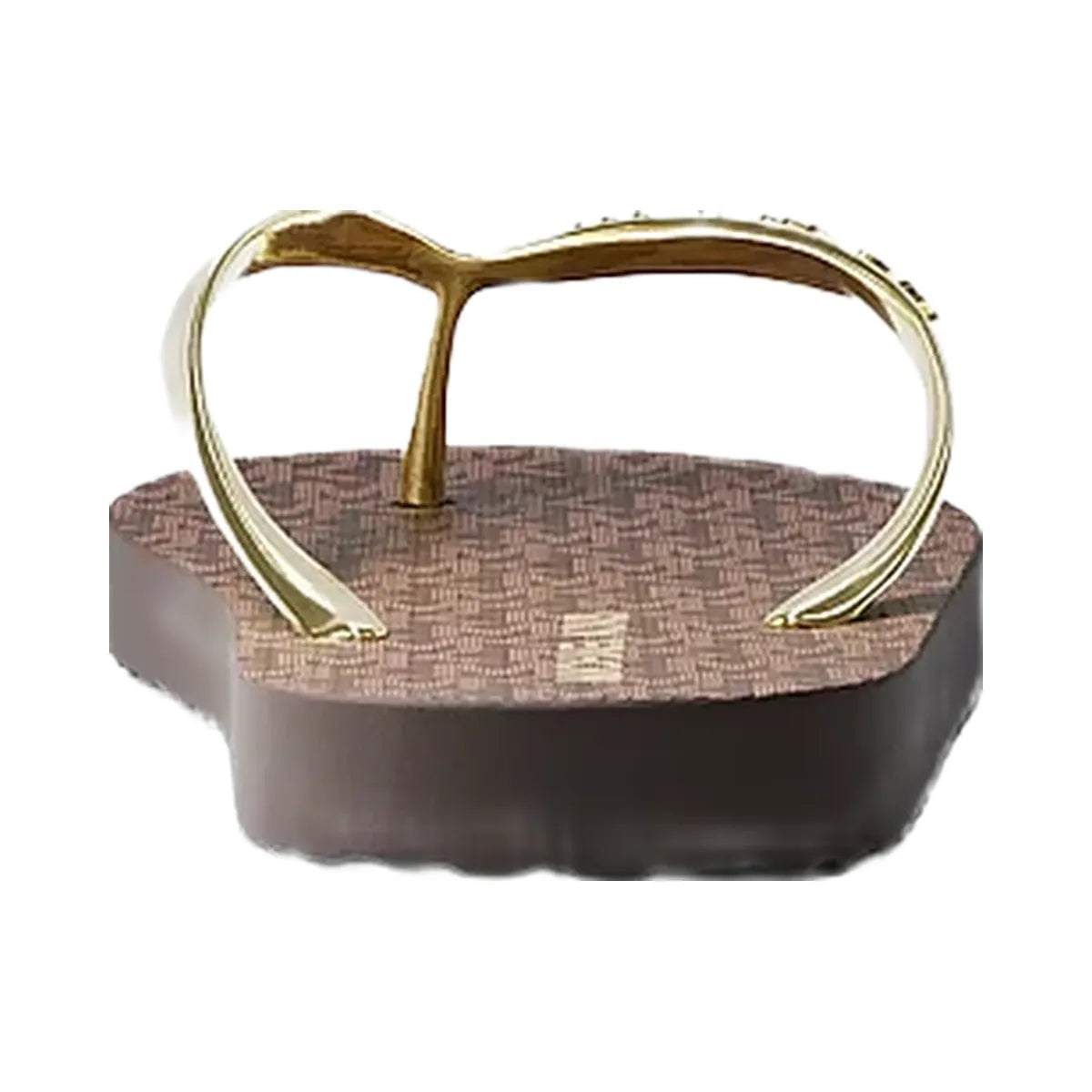 Michael Kors Signature Logo Flip Flops Brown