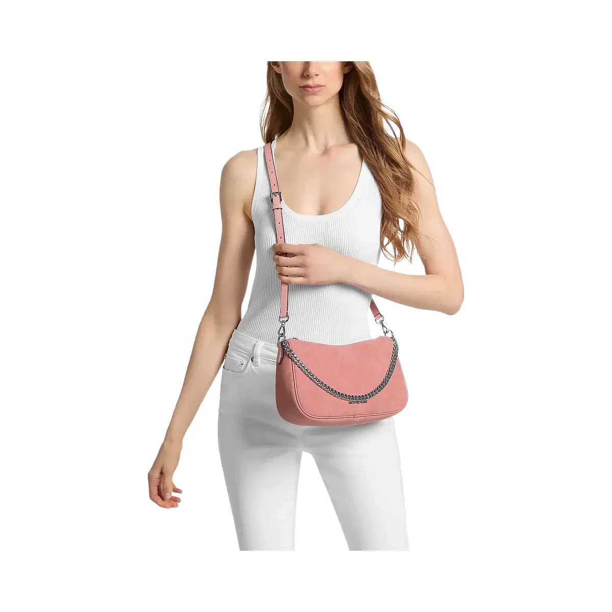 Michael Kors Carmela Medium Convertible Pochette Sunset Rose