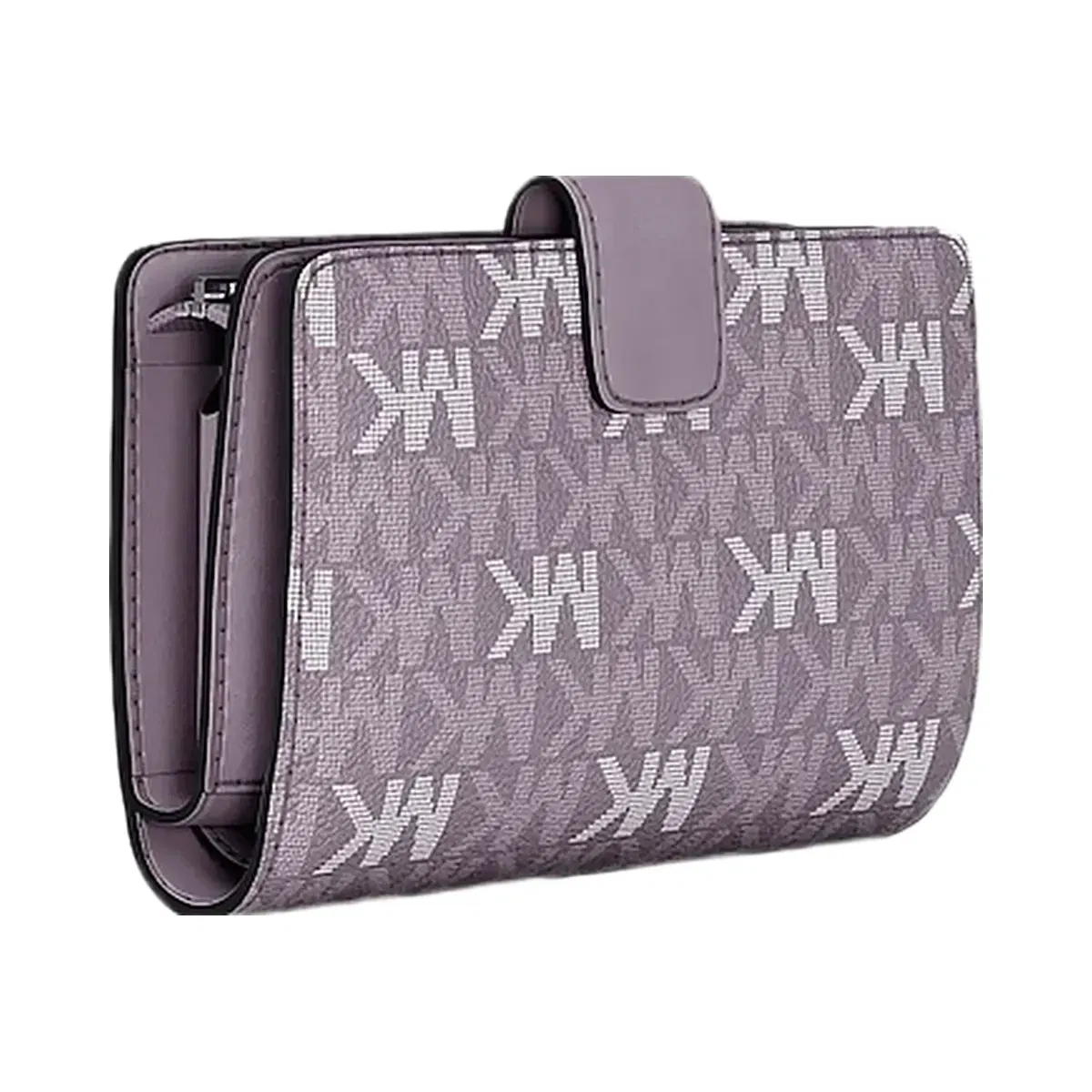 Michael Kors Jet Set Travel Medium Signature Logo Billfold Wallet Lilac
