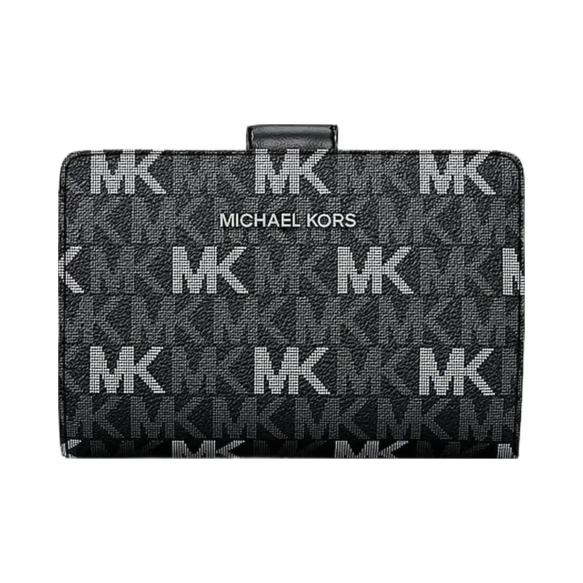 Michael Kors Jet Set Travel Medium Signature Logo Billfold Wallet Black