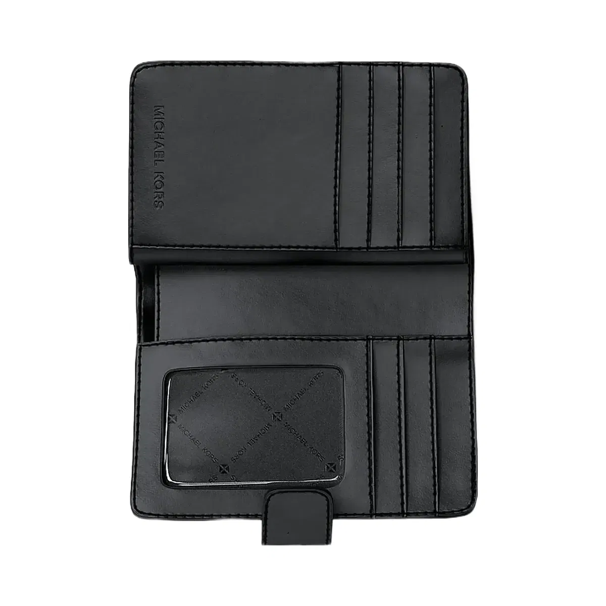 Michael Kors Jet Set Travel Medium Signature Logo Billfold Wallet Black