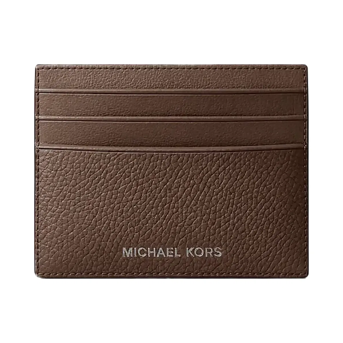 Michael Kors Cooper Pebbled Leather Card Case Nutmeg