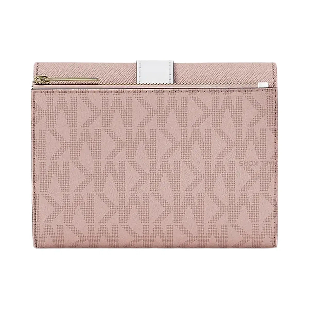 Michael Kors Greenwich Medium Signature Logo Trifold Wallet Pwd Blsh Mlt