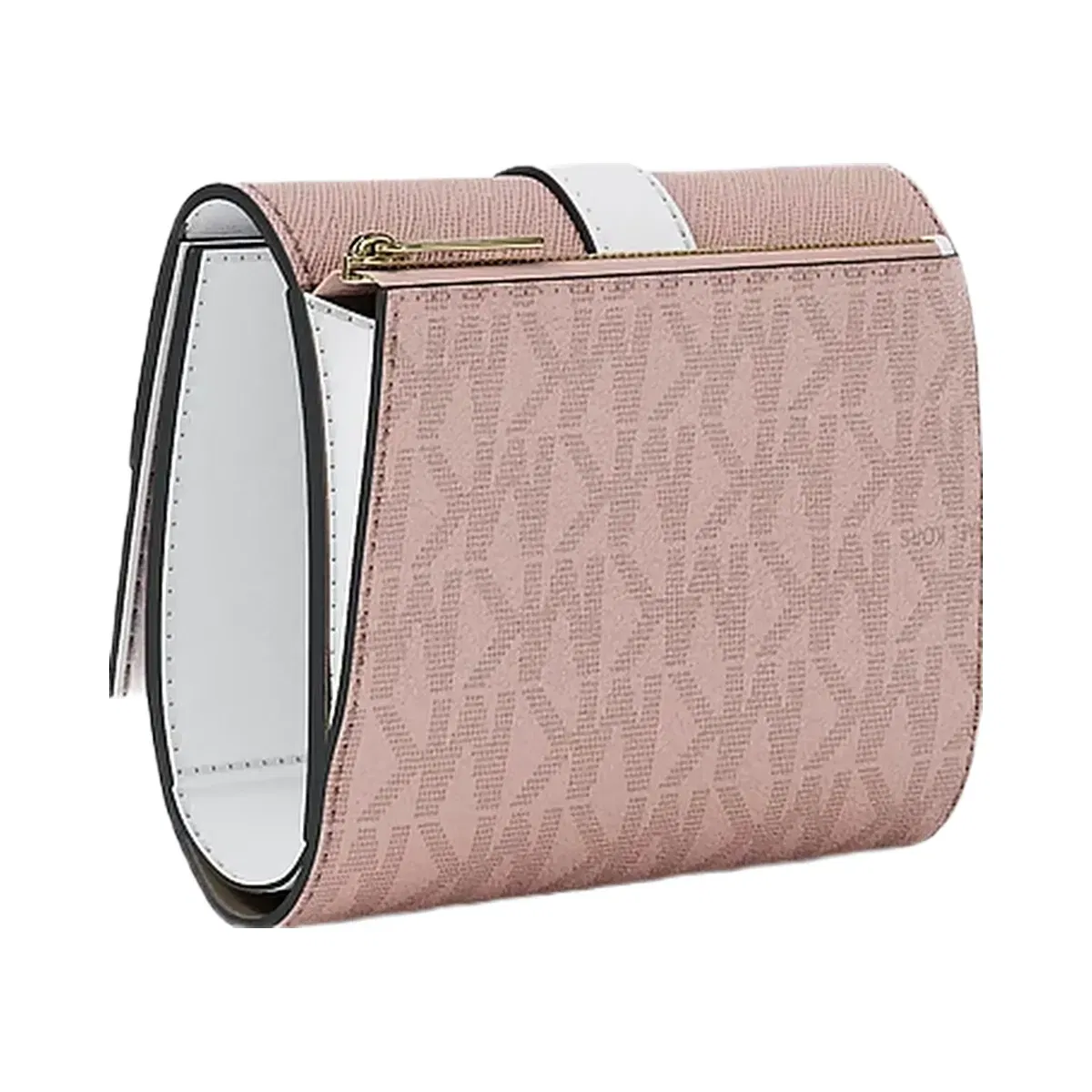 Michael Kors Greenwich Medium Signature Logo Trifold Wallet Pwd Blsh Mlt