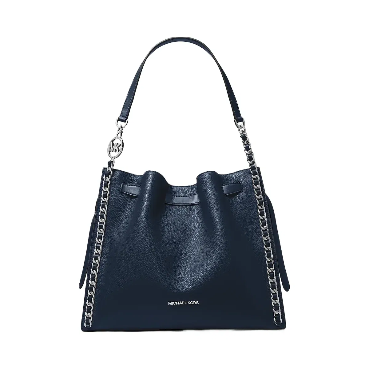 Michael Kors Mina Large Chain Shoulder Bag Navy