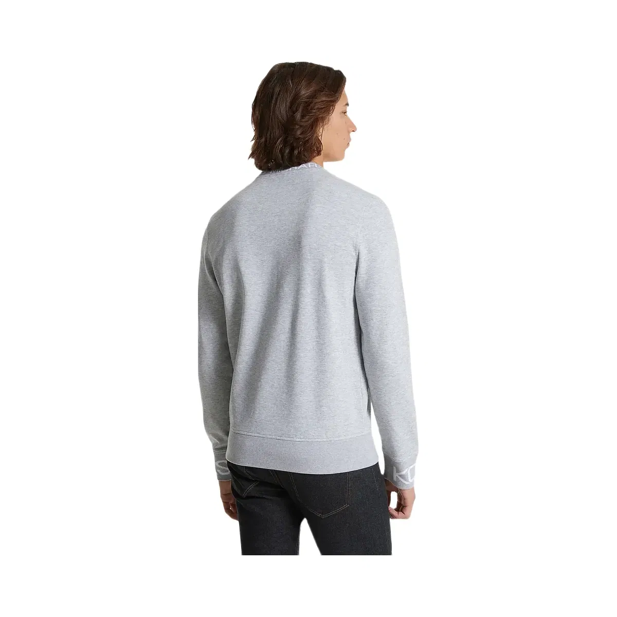 Michael Kors Logo Trim Cotton Blend Sweatshirt Heather Grey