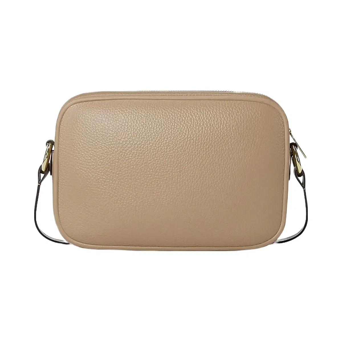 Michael Kors Jet Set Large Pebbled Leather Camera Crossbody Bag Camel