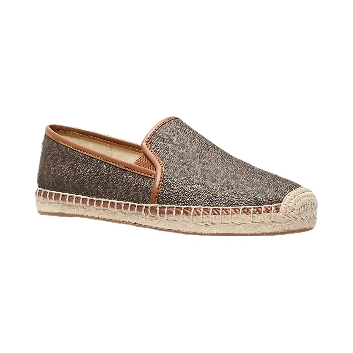 Michael Kors Hastings Signature Logo Slip-On Espadrille Brown
