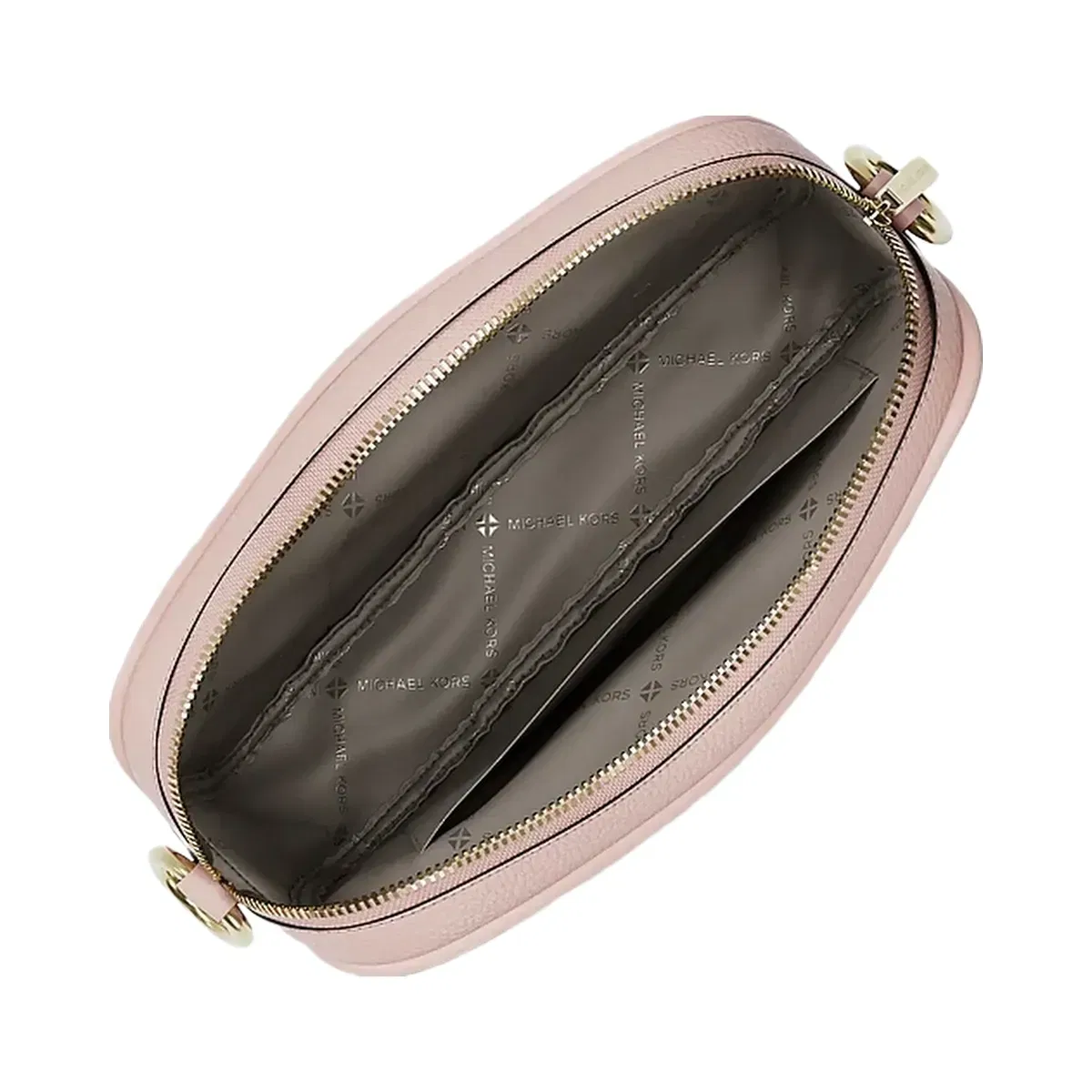 Michael Kors Jet Set Large Pebbled Leather Camera Crossbody Bag Powder Blush