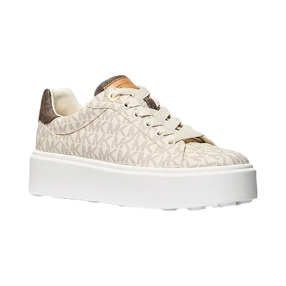 Michael Kors Romey Two-Tone Logo Platform Sneaker Vanilla