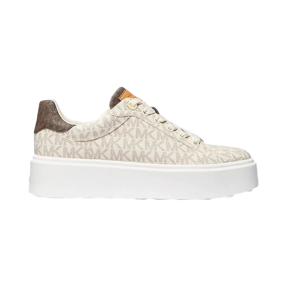 Michael Kors Romey Two-Tone Logo Platform Sneaker Vanilla