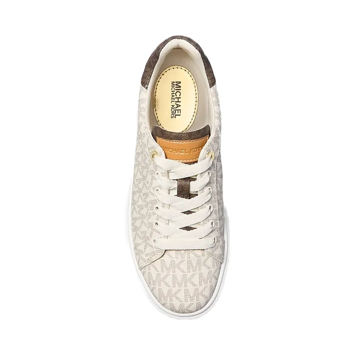 Michael Kors Romey Two-Tone Logo Platform Sneaker Vanilla