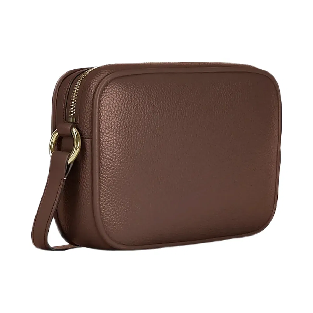 Michael Kors Jet Set Large Pebbled Leather Camera Crossbody Bag Nutmeg