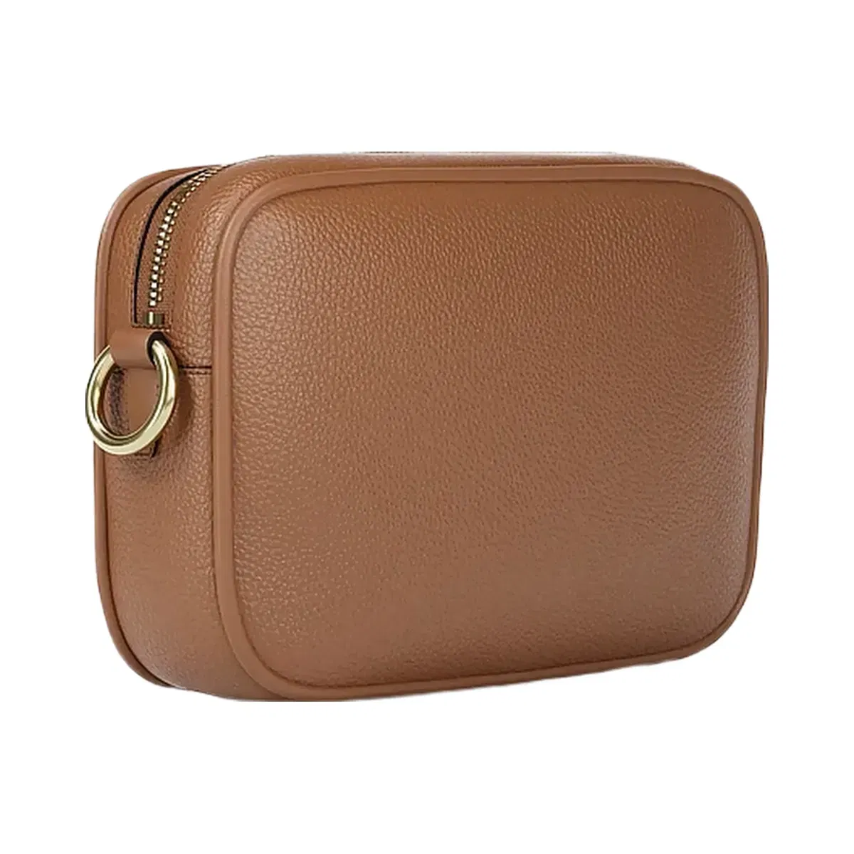 Michael Kors Jet Set Large Pebbled Leather Camera Crossbody Bag Luggage