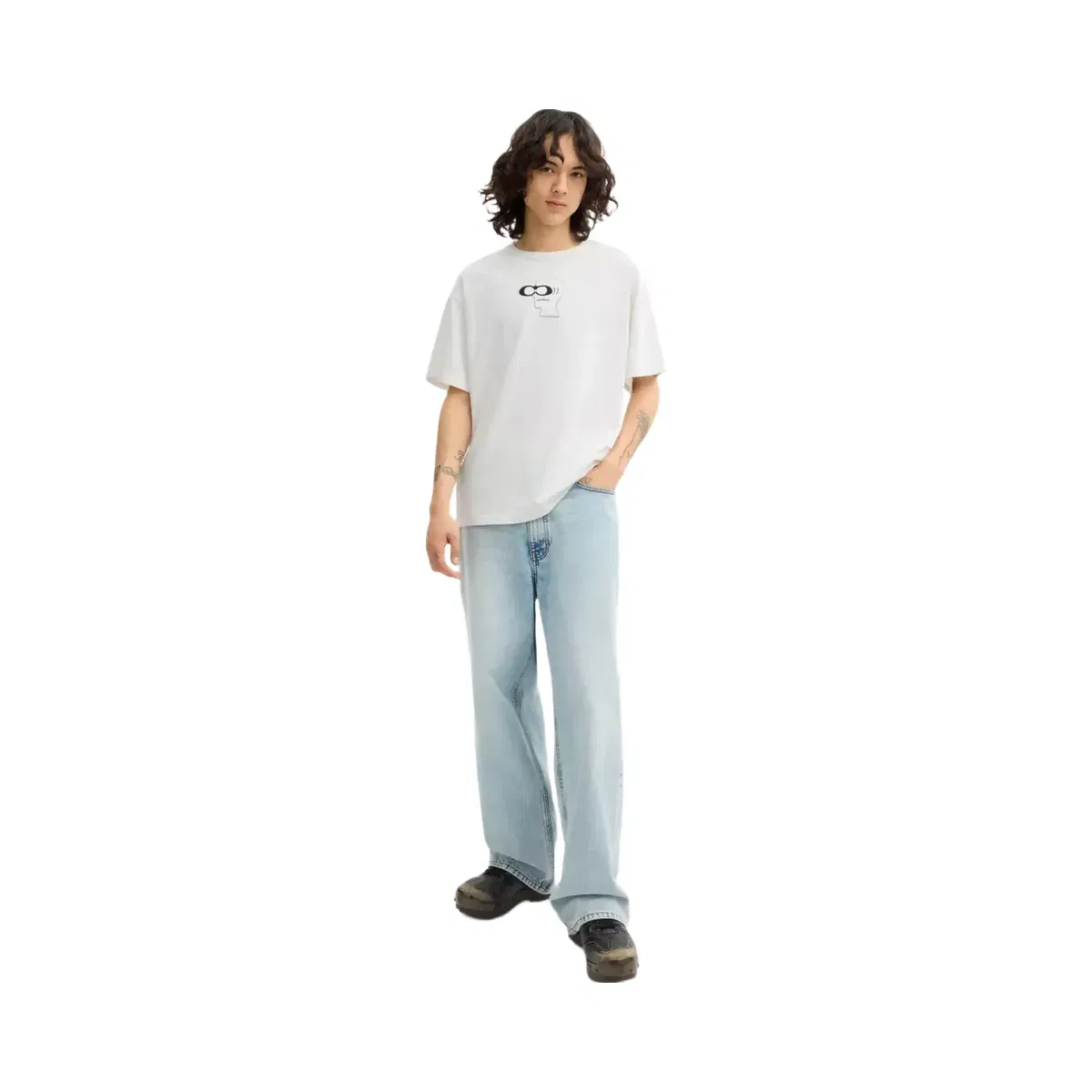 Coach x Brain Dead Head T-Shirt In Organic Cotton in White