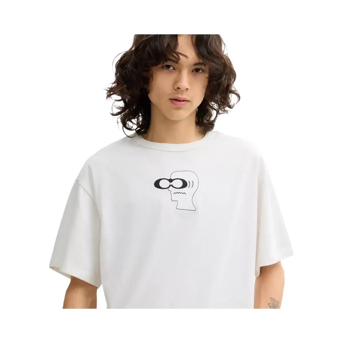Coach x Brain Dead Head T-Shirt In Organic Cotton in White