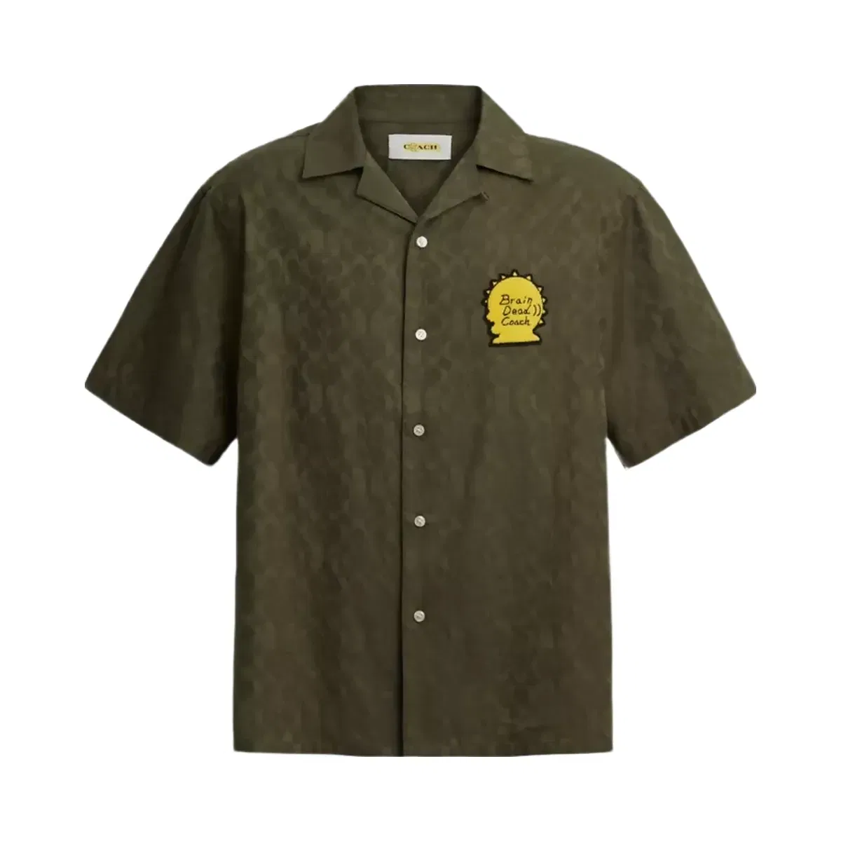Coach x Brain Dead Signature Camp Shirt in Green