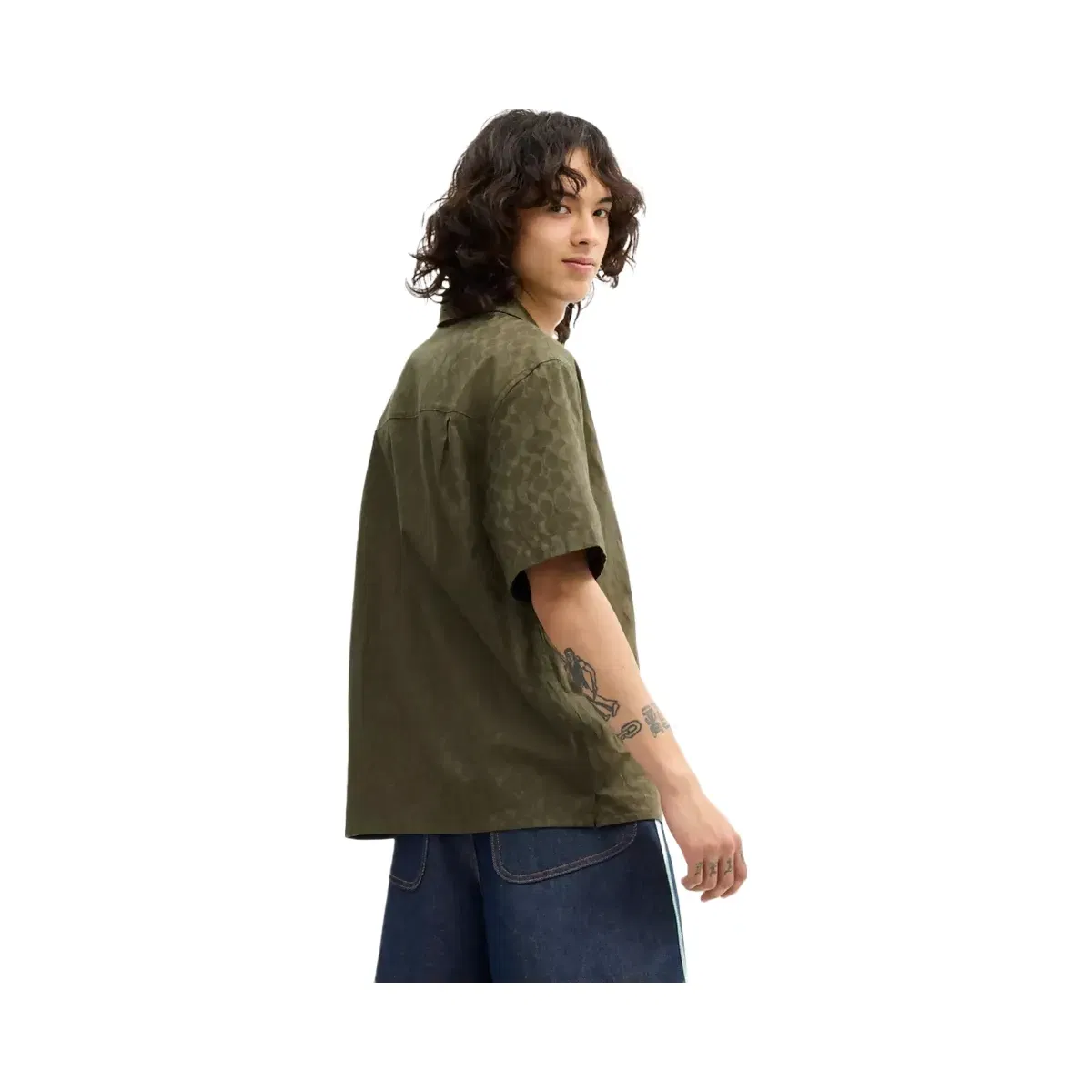 Coach x Brain Dead Signature Camp Shirt in Green