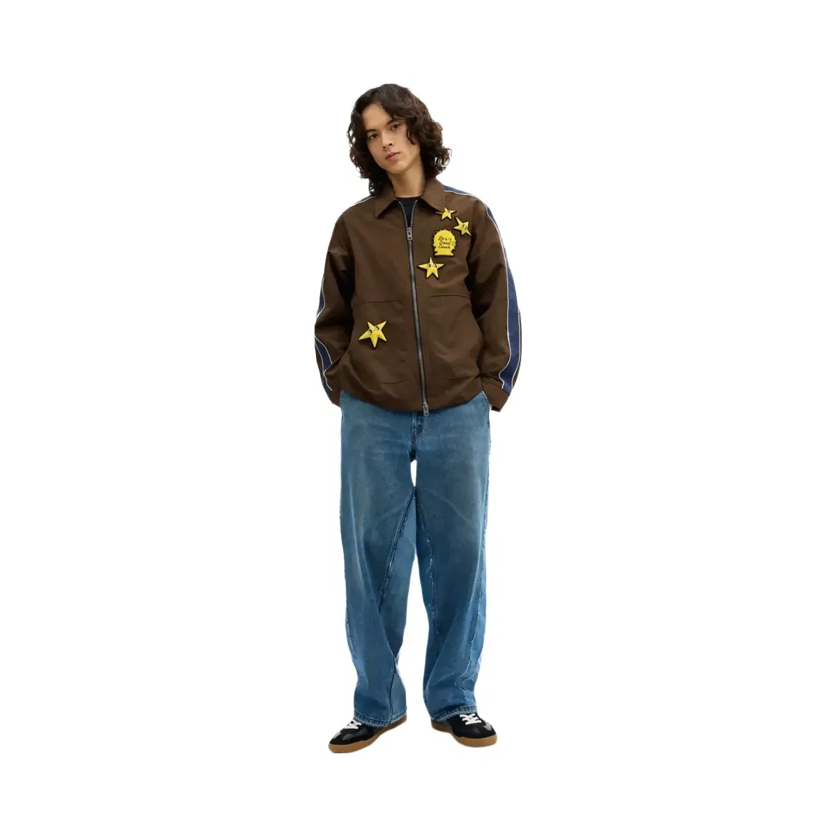 Coach x Brain Dead Nylon Racer Jacket In Recycled Polyamide in Brown
