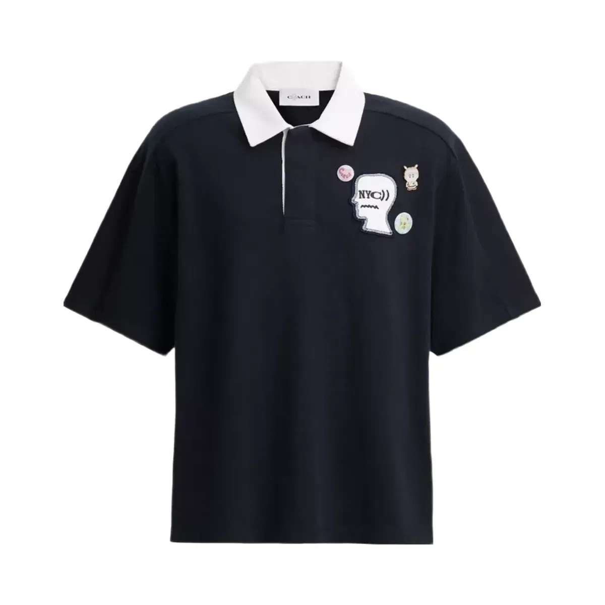 Coach x Brain Dead Rugby Polo in Navy Blue