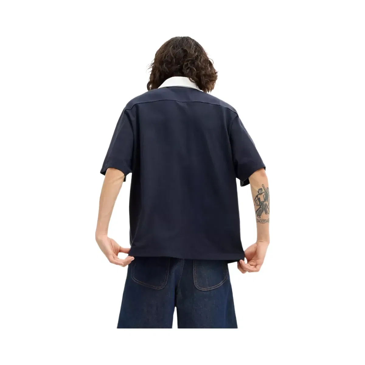 Coach x Brain Dead Rugby Polo in Navy Blue