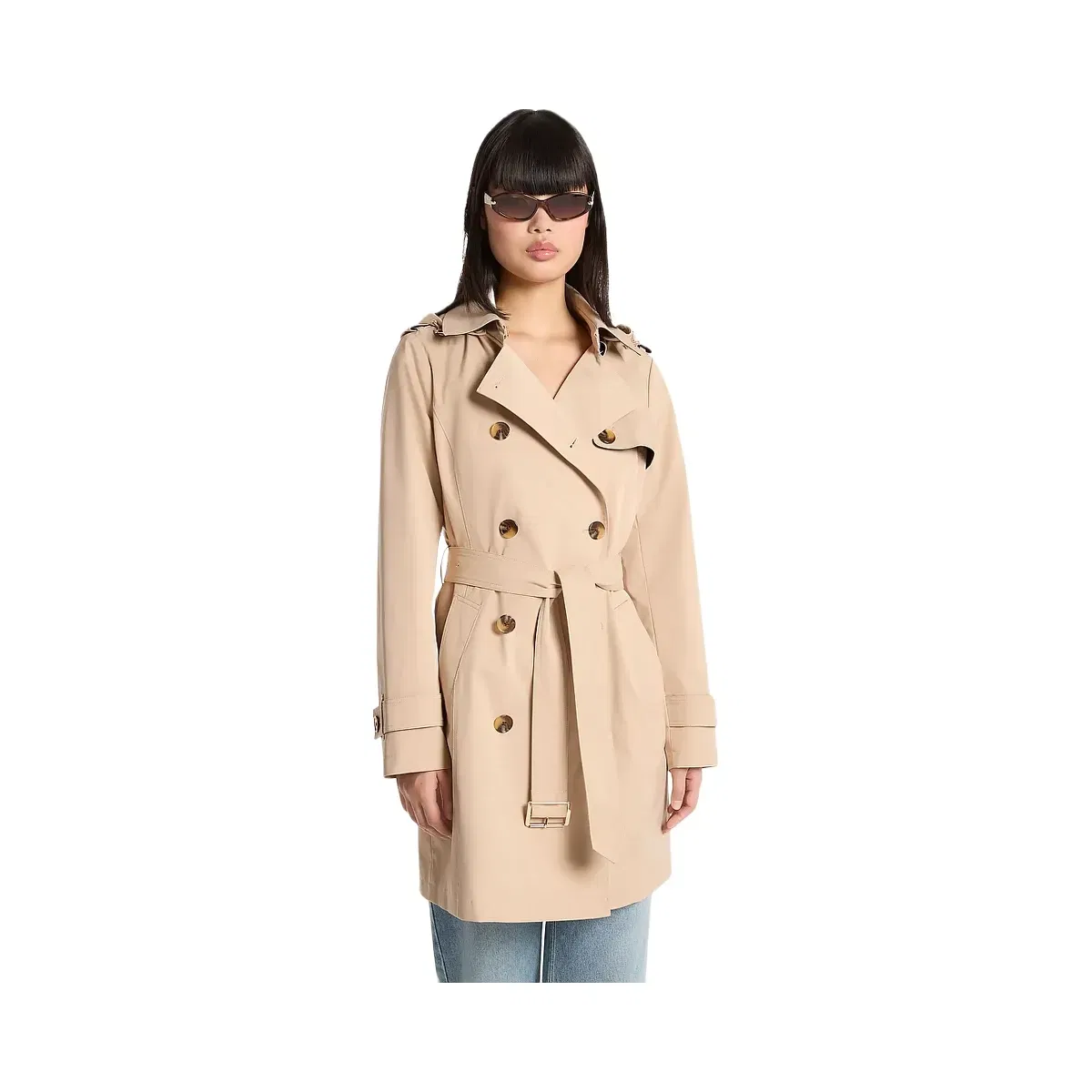 Michael Kors Belted Trench Coat Buff