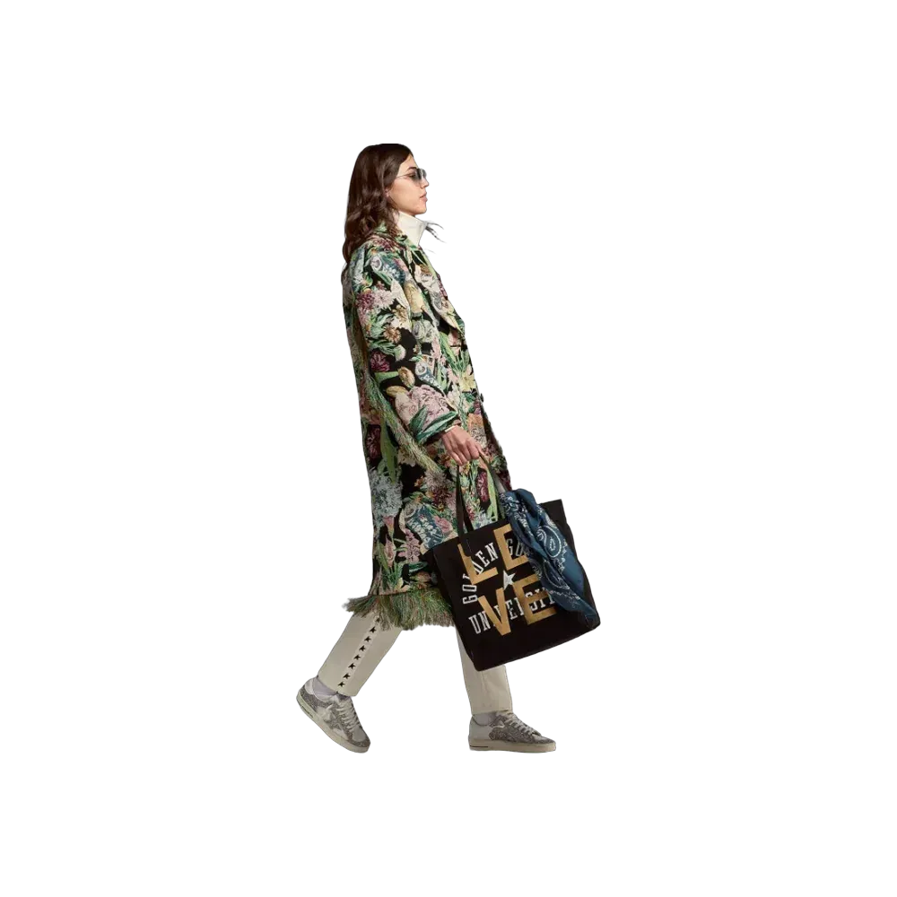 Golden Goose Stardan In White Leather And Glitter