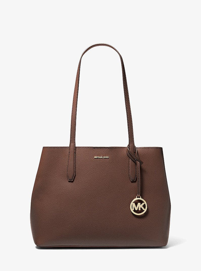 Michael Kors Avalon Medium Pebbled Leather Tote Bag Nutmeg