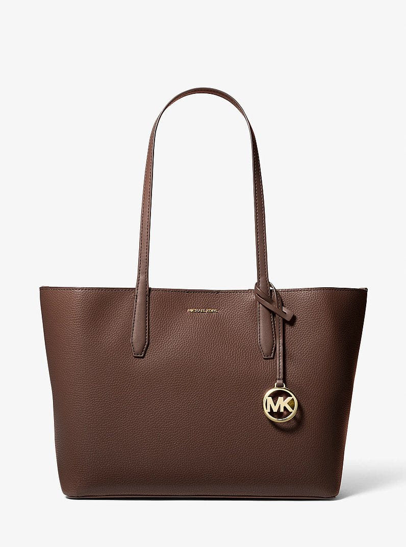 Michael Kors Avalon Medium Pebbled Leather Tote Bag Nutmeg