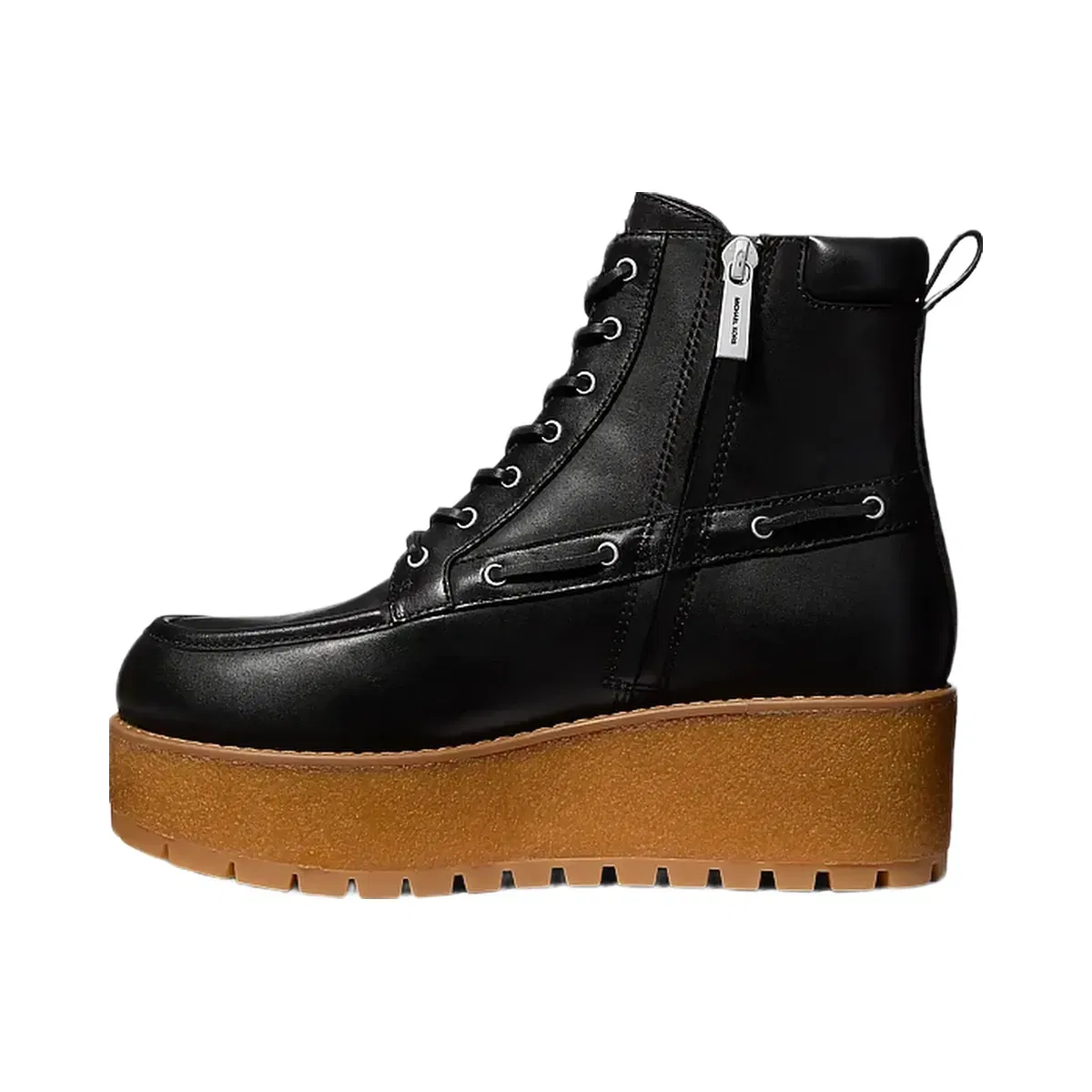 Michael Kors Kenny Leather Platform Boot Black