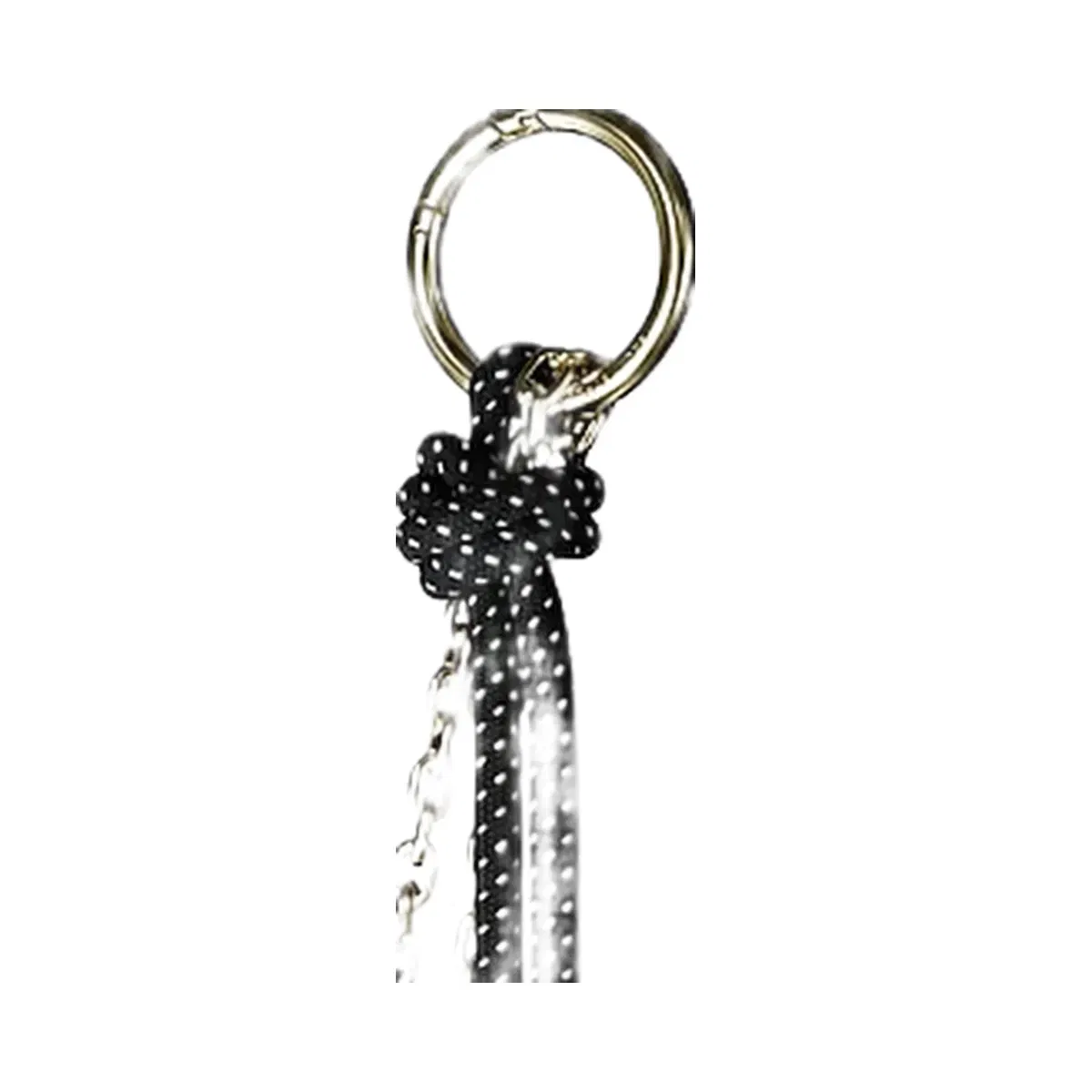Michael Kors Gold-Tone and Speckled Cord Bag Charm Black