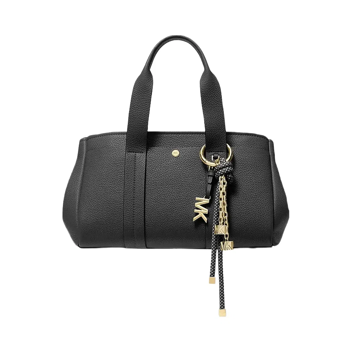 Michael Kors Gold-Tone and Speckled Cord Bag Charm Black