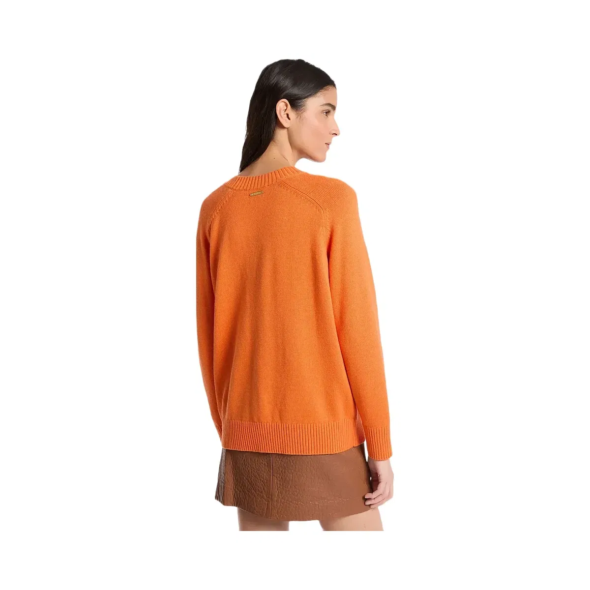 Michael Kors Wool and Cotton Sweater Orange Sorbet