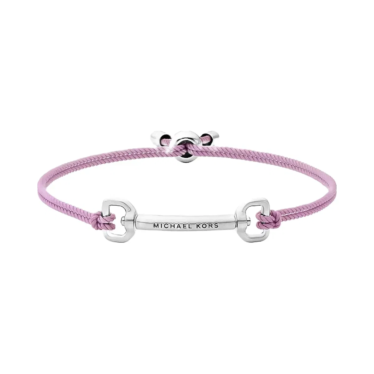 Michael Kors Horsebit Corded Slider Bracelet Silver/Lilac