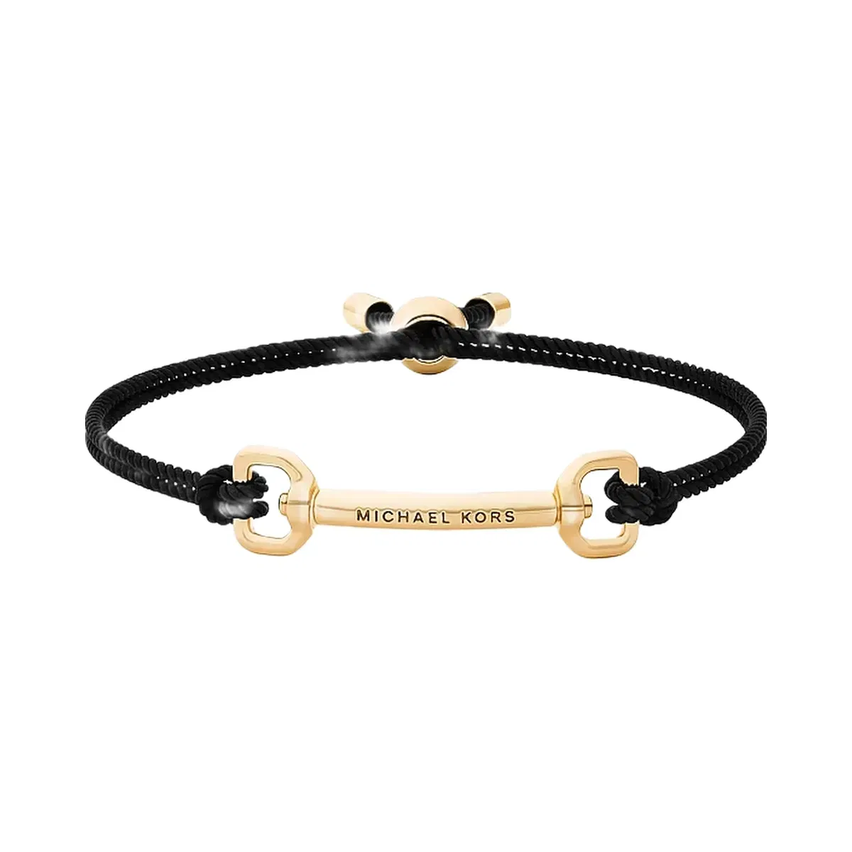 Michael Kors Horsebit Cord Slider Bracelet Gold/Black