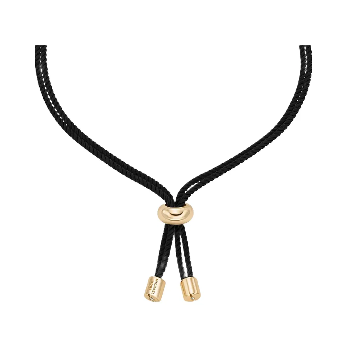 Michael Kors Horsebit Cord Slider Bracelet Gold/Black