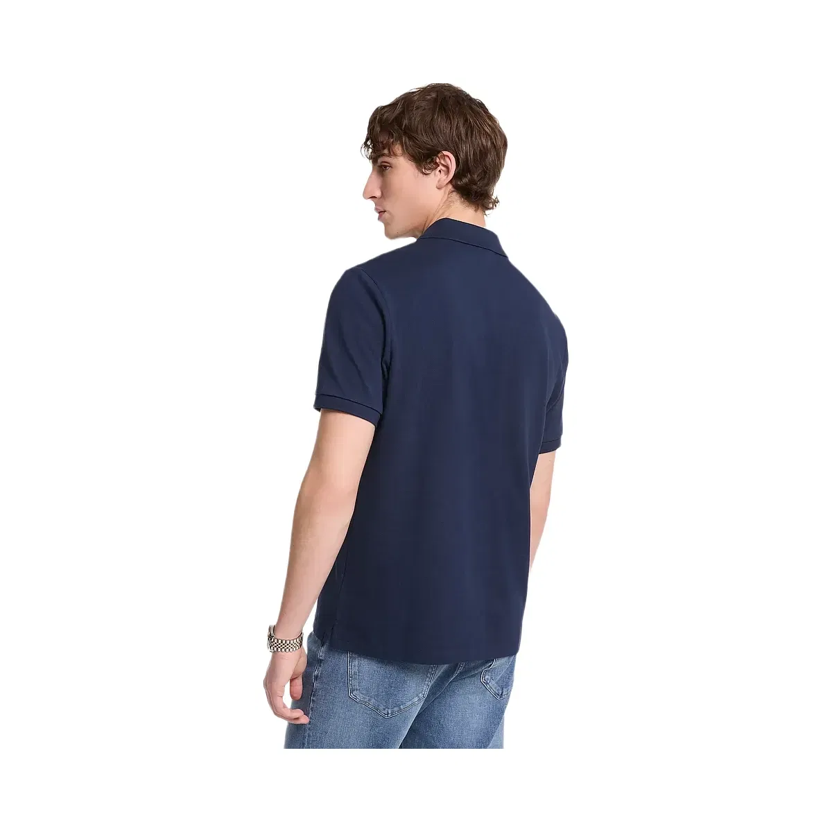 Michael Kors Cotton Zip-Up Polo Shirt Midnight
