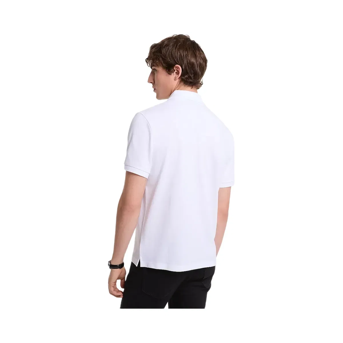 Michael Kors Cotton Zip-Up Polo Shirt White