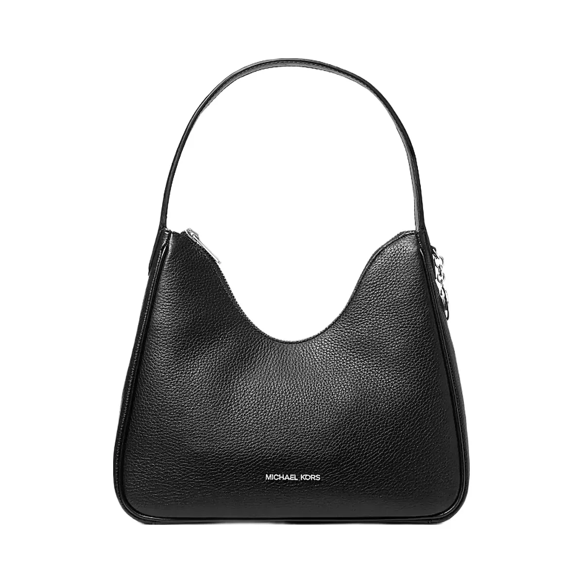 Michael Kors Nayla Small Pebbled Leather Hobo Shoulder Bag Black
