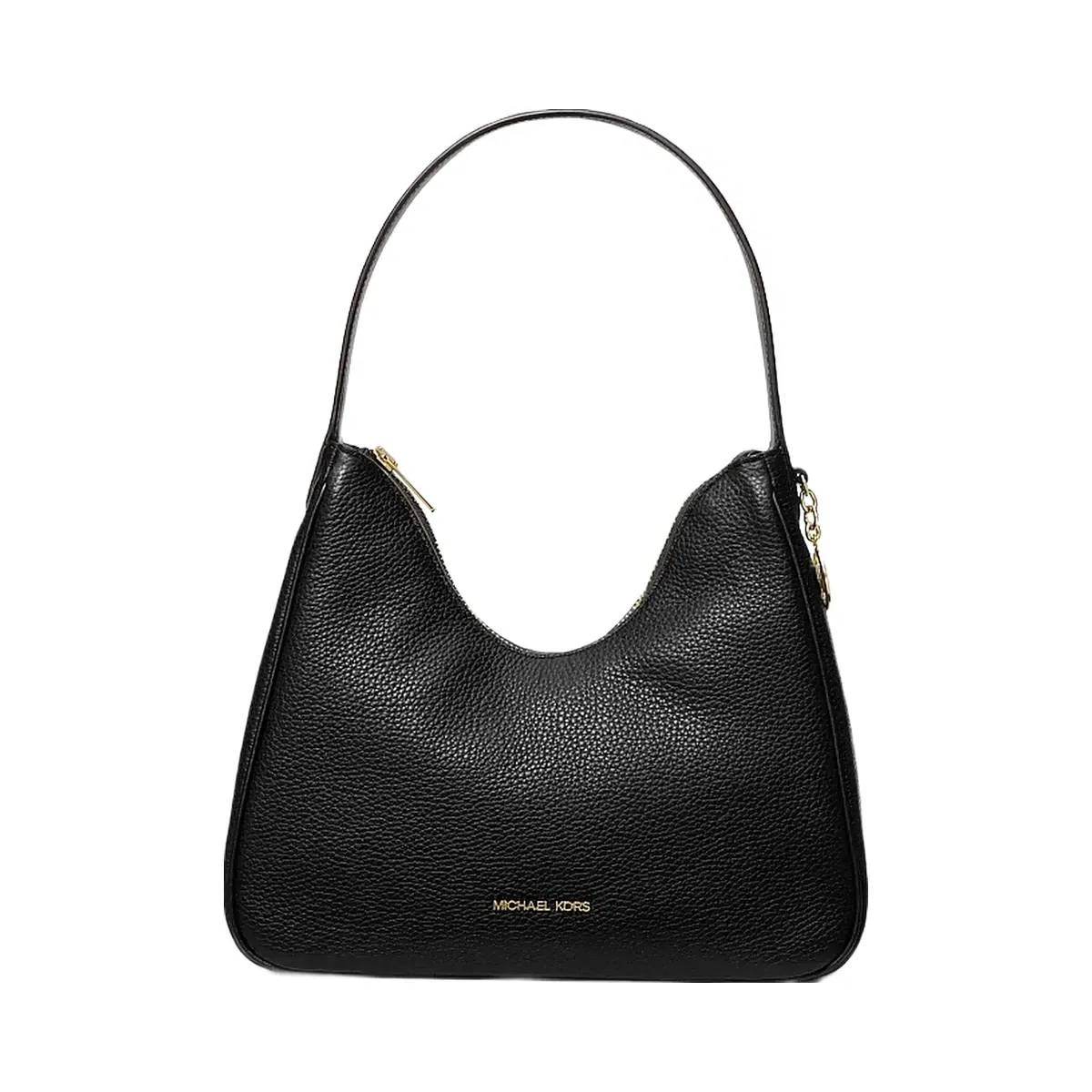 Michael Kors Nayla Small Pebbled Leather Hobo Shoulder Bag Black
